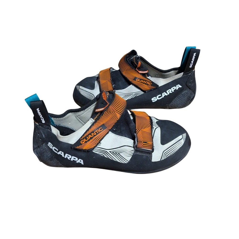 Scarpa Quantic Climbing Shoes EU 43 Men 10 Women 11 Vibram XS Dust Grey/Mango